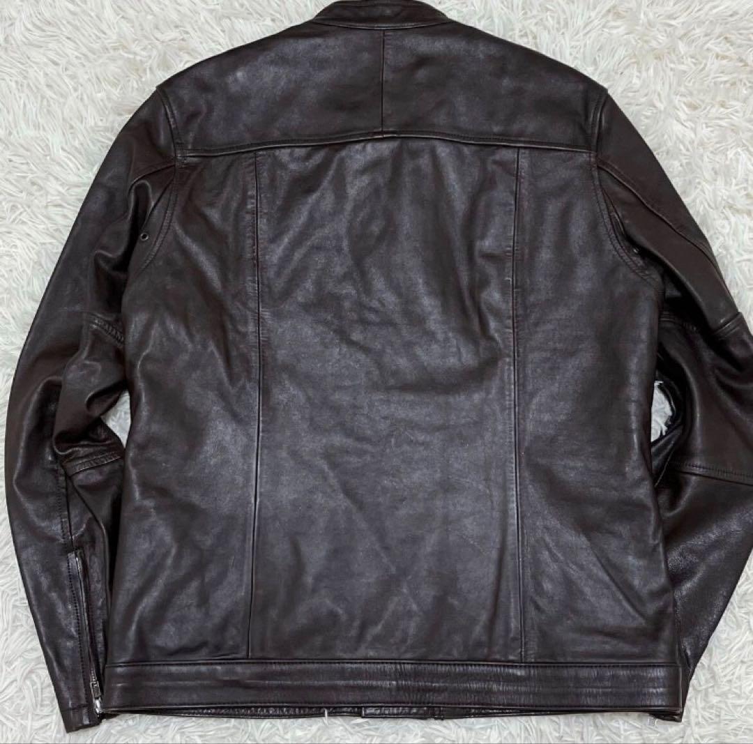 【極美品】Paul Smith ポールスミス 馬革ライダースジャケット XL