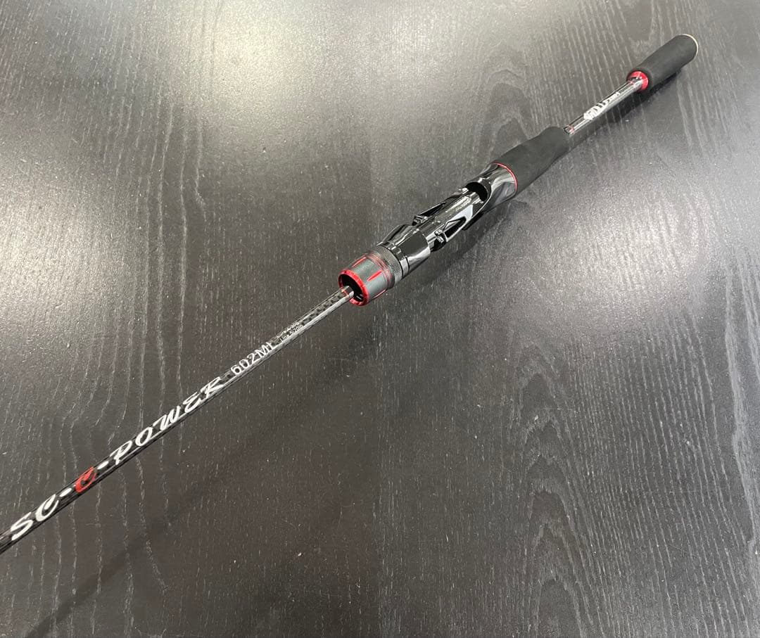 バス釣りセットベイトロッド&ベイトリール（パワーハンドル左巻)ライン100m付き