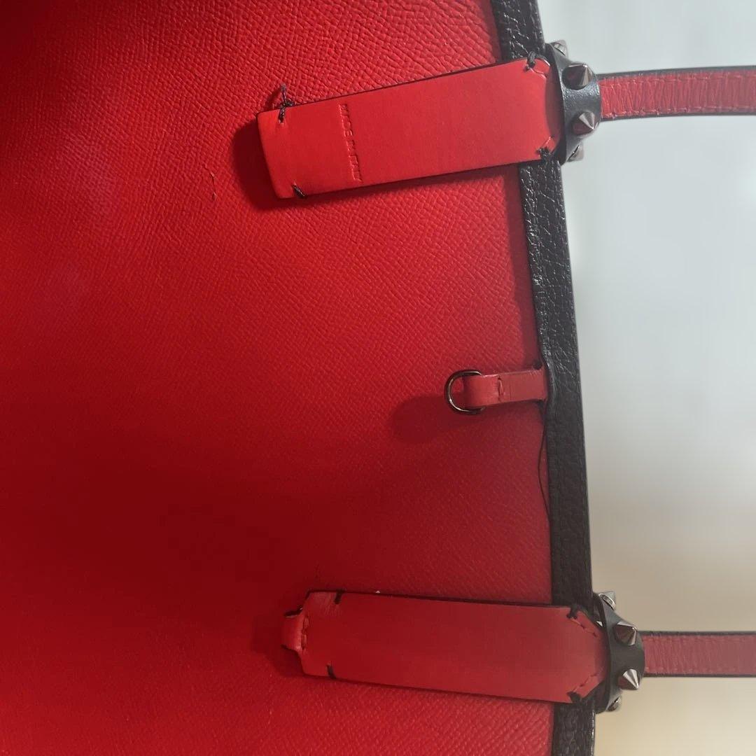 Christian Louboutin トートバッグ 黒 赤