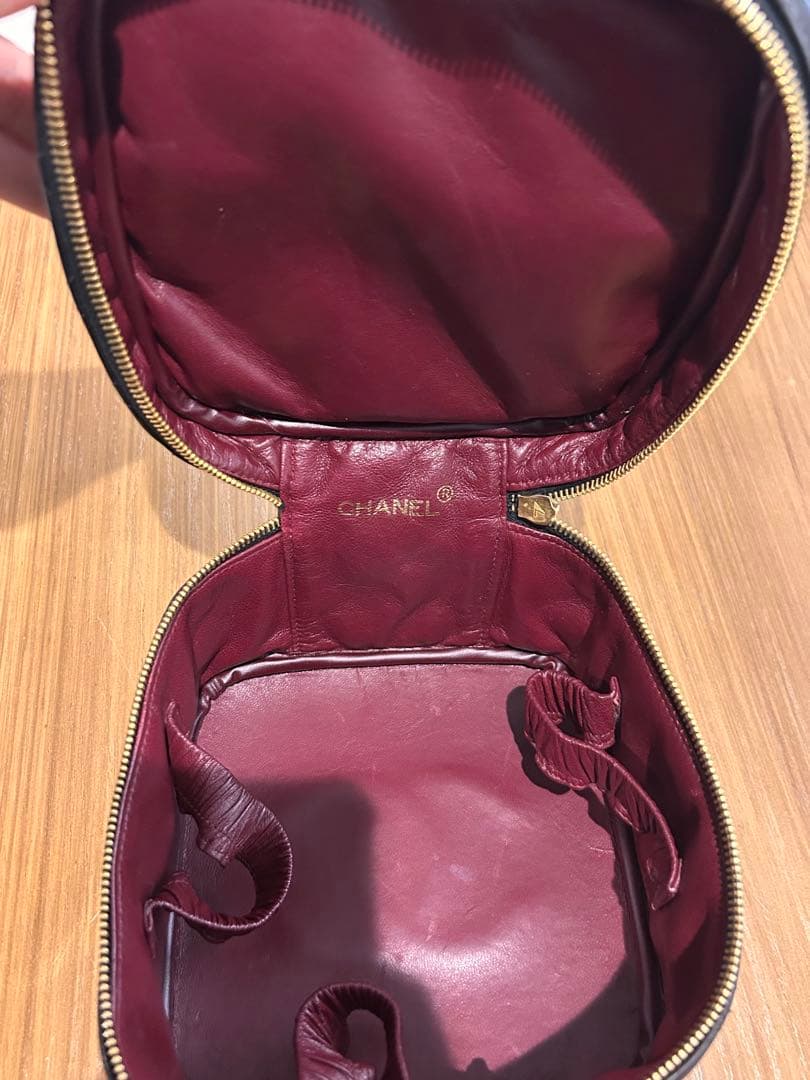 CHANEL ビンテージ　サイコロヴァニティ　黒