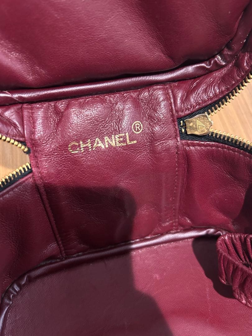 CHANEL ビンテージ　サイコロヴァニティ　黒