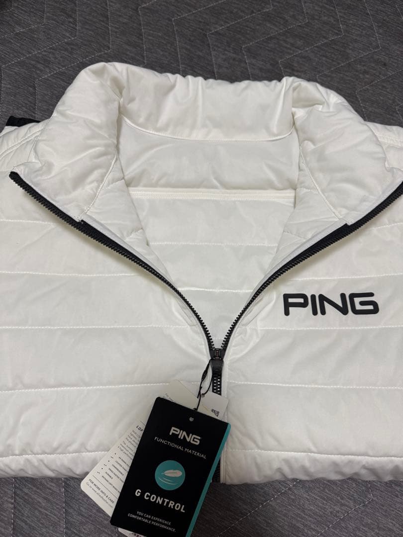 【新品】PING ゴルフ用メンズジャケットLサイズ ホワイト