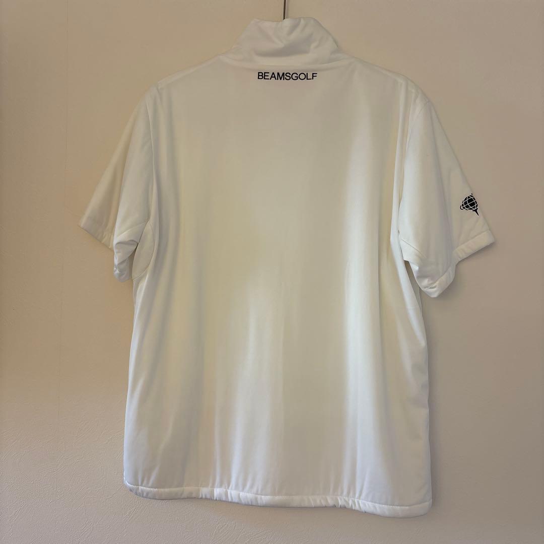 BEAMS GOLF 半袖ダウン L ホワイト