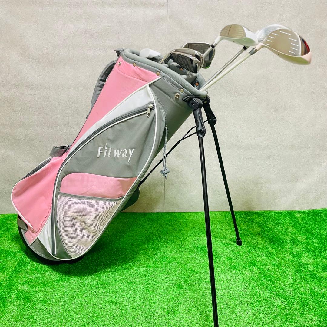 美品　Fitway フィットウェイ ゴルフクラブセット ハーフセット レディース