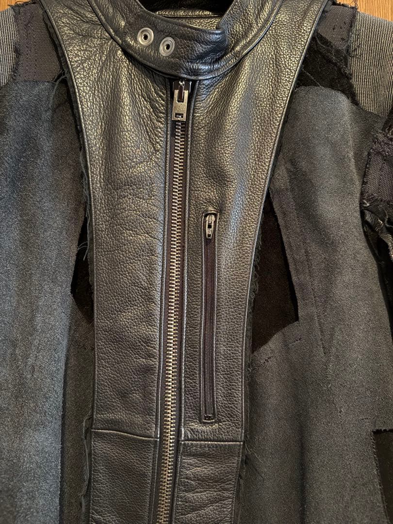 メゾンマルタンマルジェラディスコンストラクテッドbiker jacket