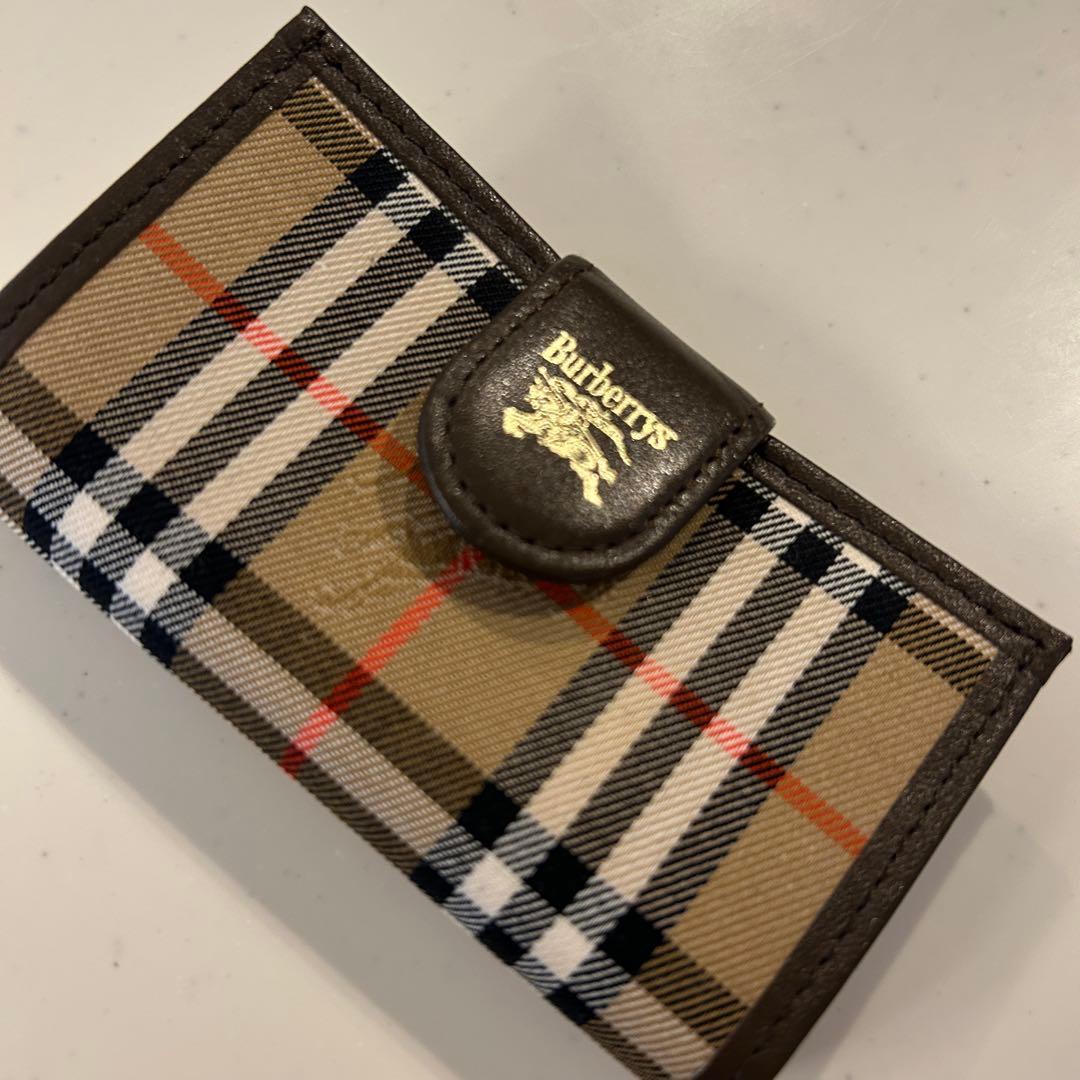 【極美品】バーバリー ノバチェック キーケース キャンバス×レザー ユニセックス