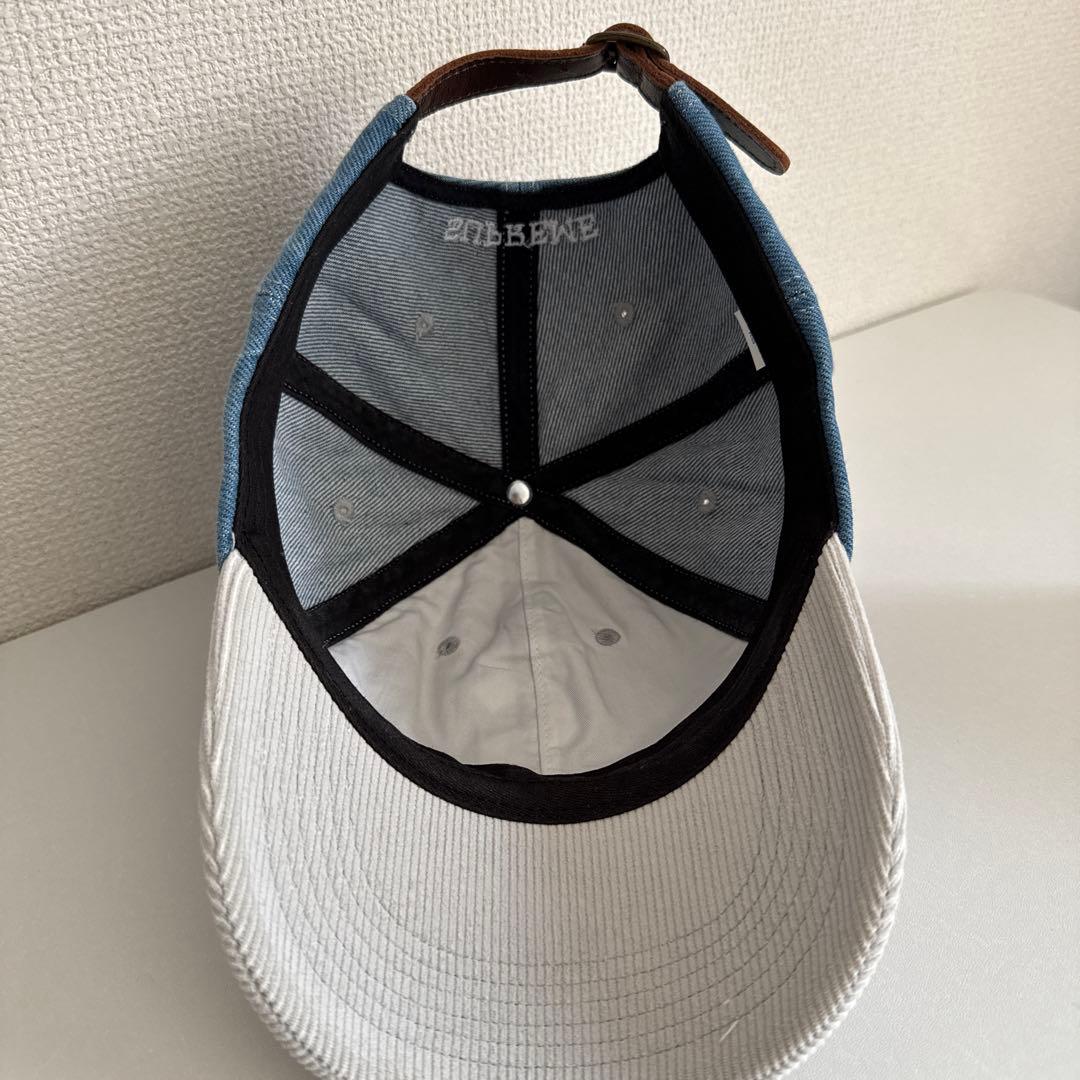 SUPREME コーデュロイキャップ ブルー