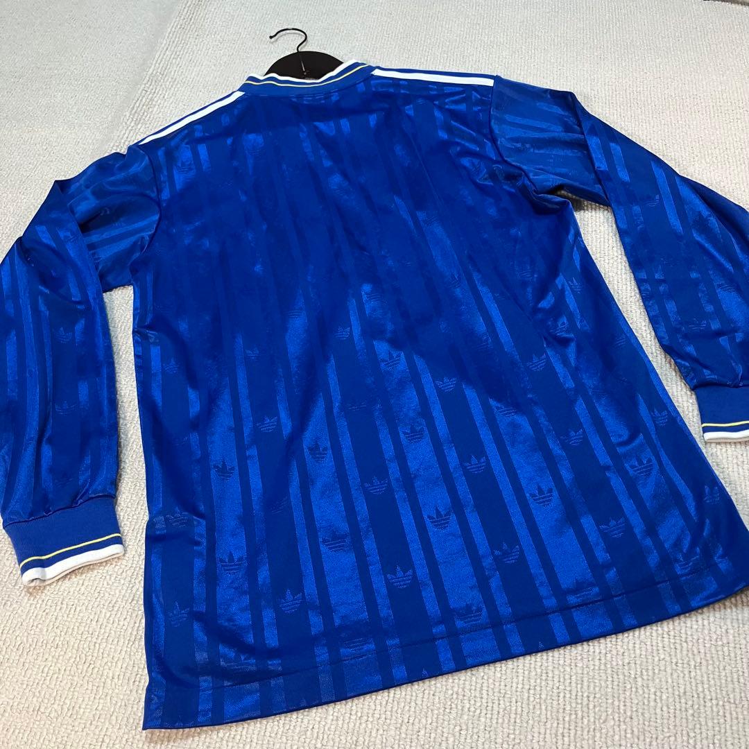 【90s】adidasゲームシャツ長袖　ピケ　ヴィンテージLトレフォイル常田大希