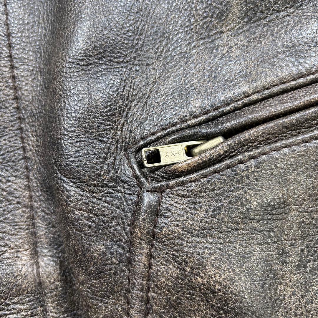 90s【Vintage】A2/leather flight jacket/Y2K