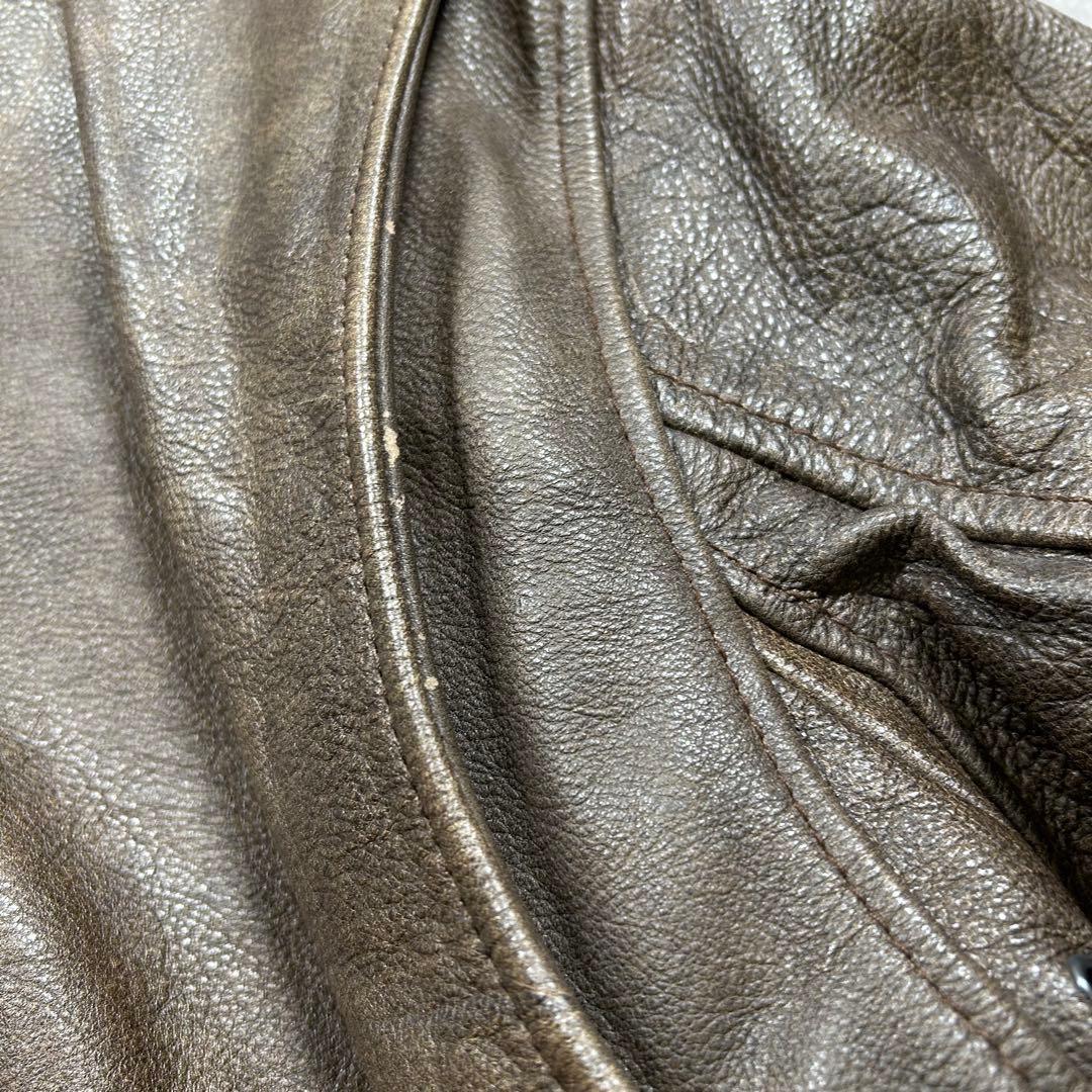 90s【Vintage】A2/leather flight jacket/Y2K
