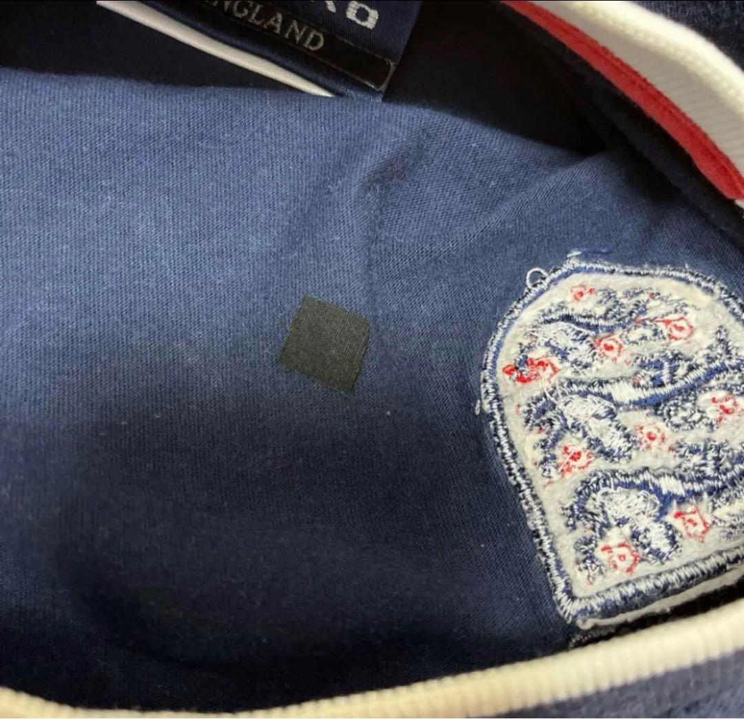 アンブロ イングランド代表 ゲームシャツ リンガーTシャツ L 半袖 刺繍ロゴ