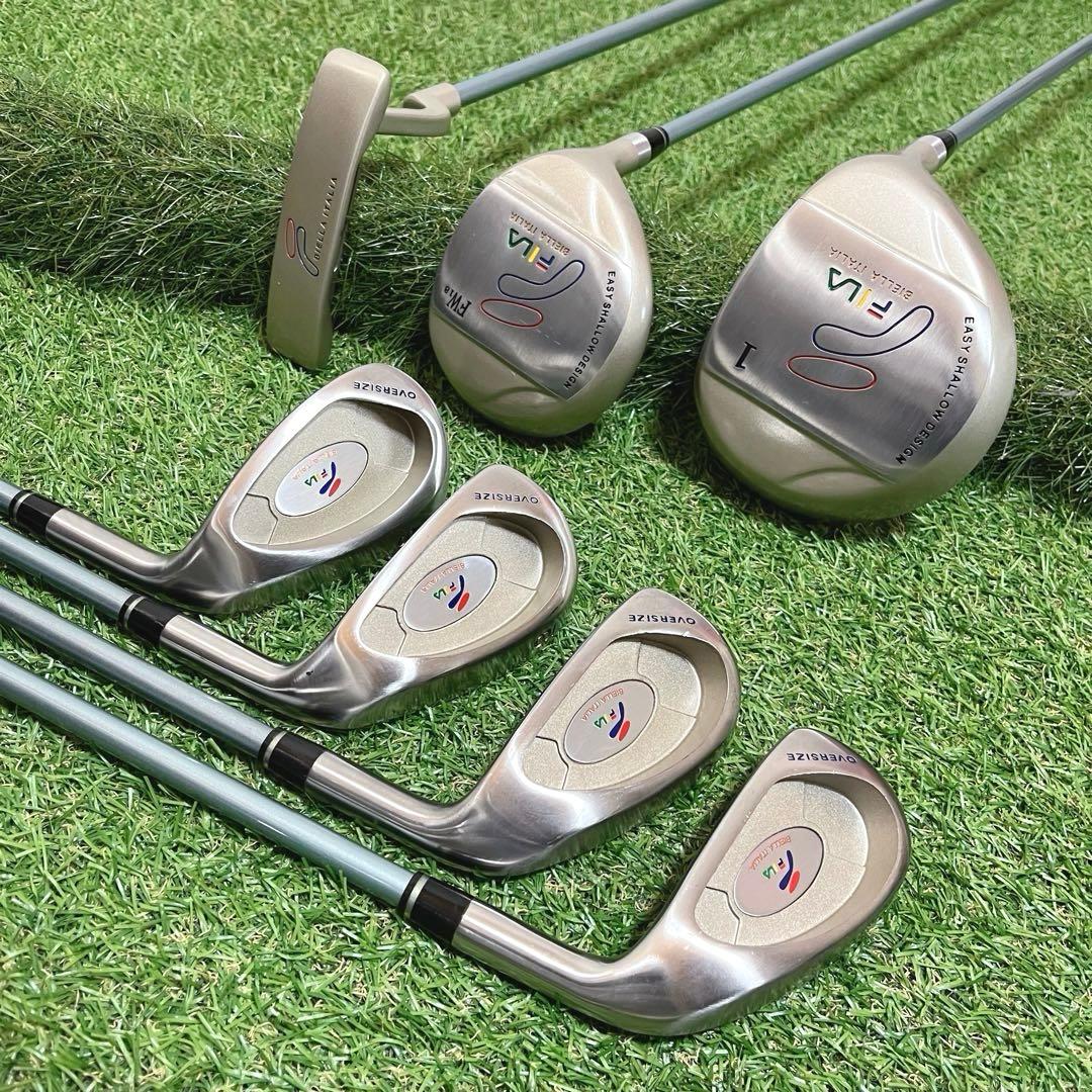 極美品 FILA統一 初心者に優しい レディースゴルフクラブ7本セット
