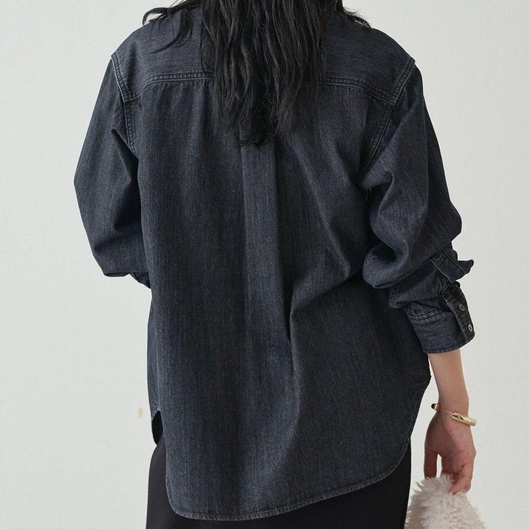 【極美品】ラウンジドレス デニム ボウタイブラウス ブラック 限定 完売品
