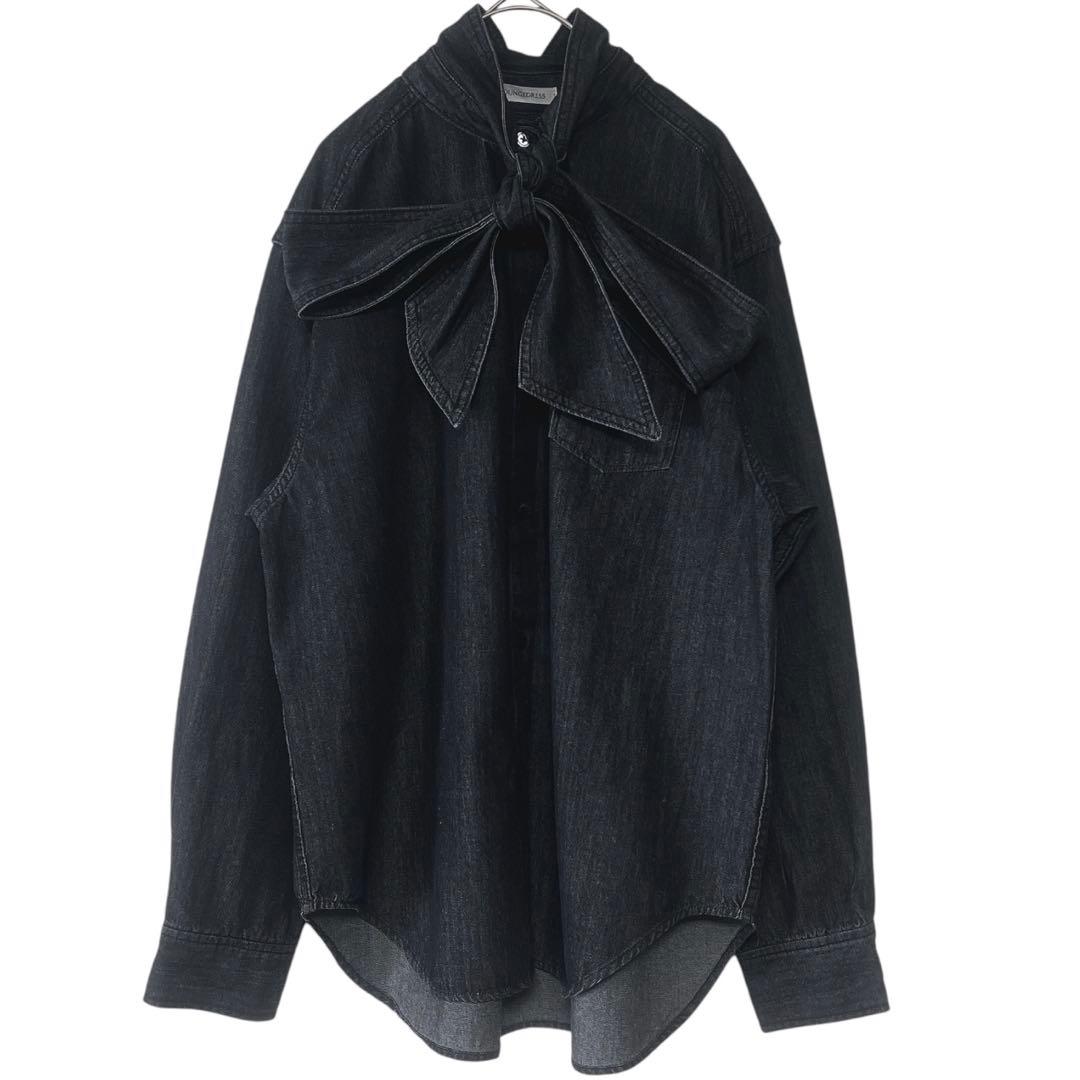 【極美品】ラウンジドレス デニム ボウタイブラウス ブラック 限定 完売品