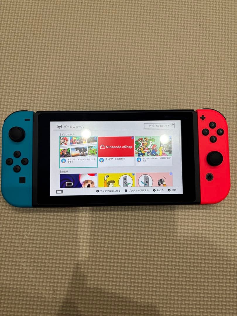 ［動作確認済み］Nintendo Switch 本体 青/赤 バッテリー強化型