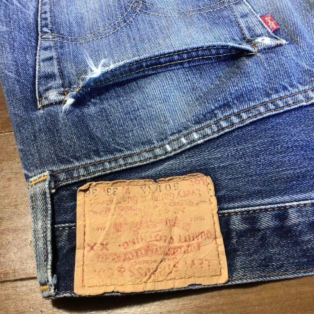 ◇98年USA製リーバイス501XX ビッグE 赤耳 W33 股下82cm 復刻