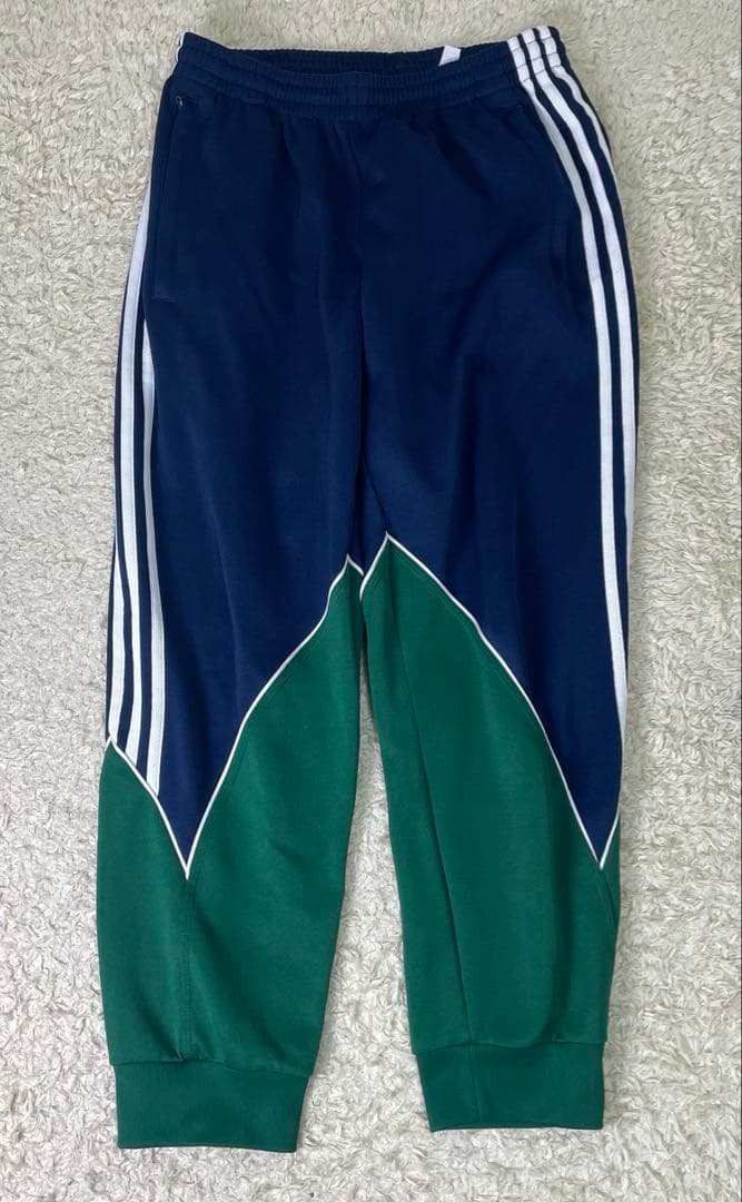 アディダス adidas トラックジャケット ジャージ バイカラー 両面ロゴ刺繍