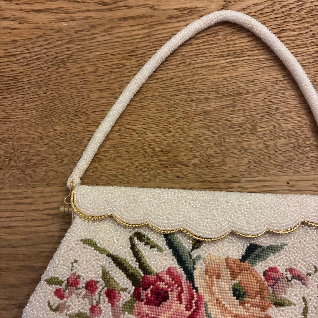 -ˏˋ １点物　antique ビーズバック　フラワー ´ˎ-