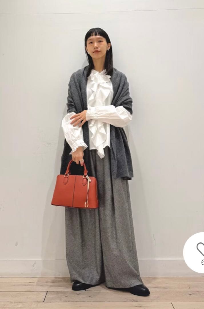 タグ付き未使用品　かぐれ　コットンフリルカラーシャツ