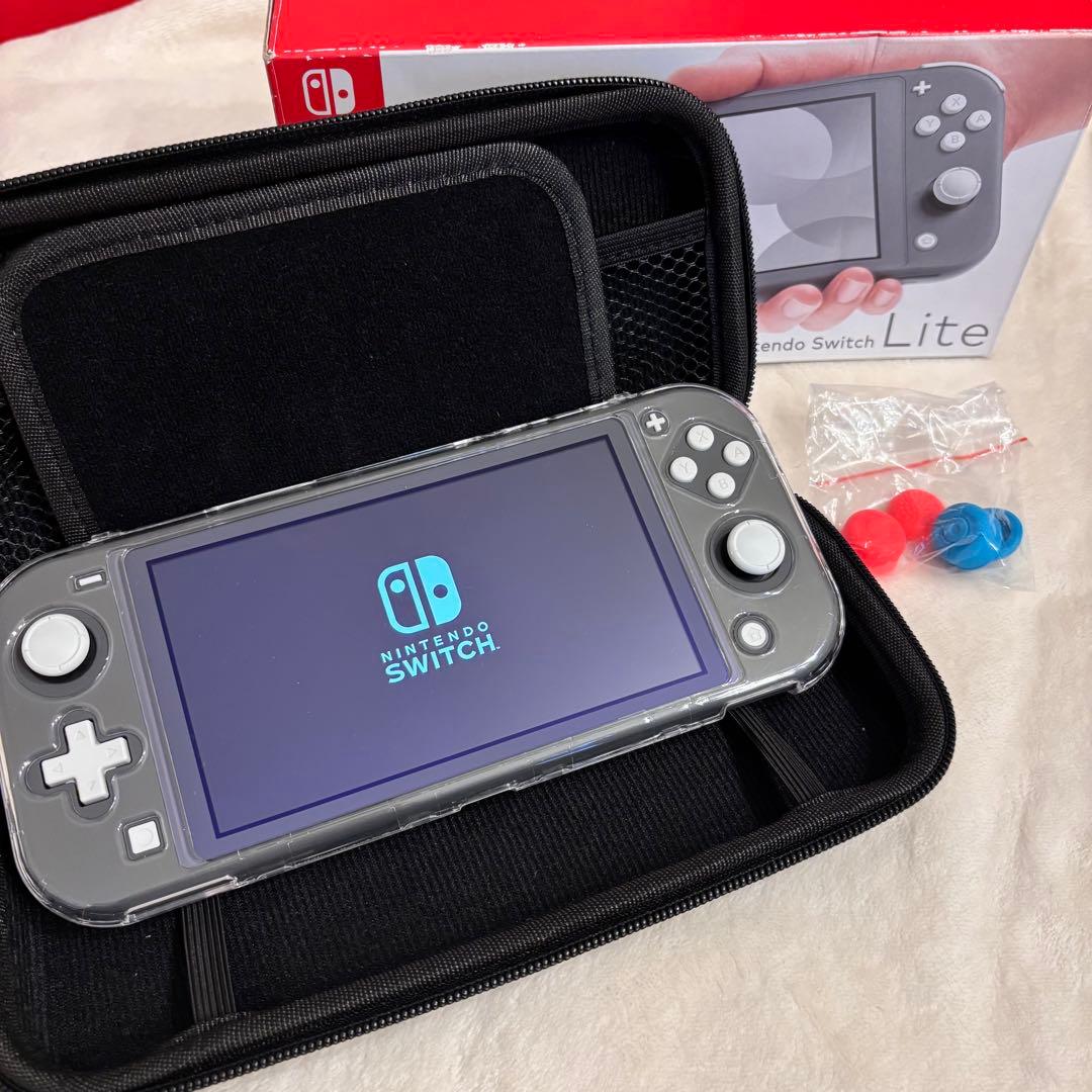 任天堂 Switch lite グレー 本体 美品 ケース付き
