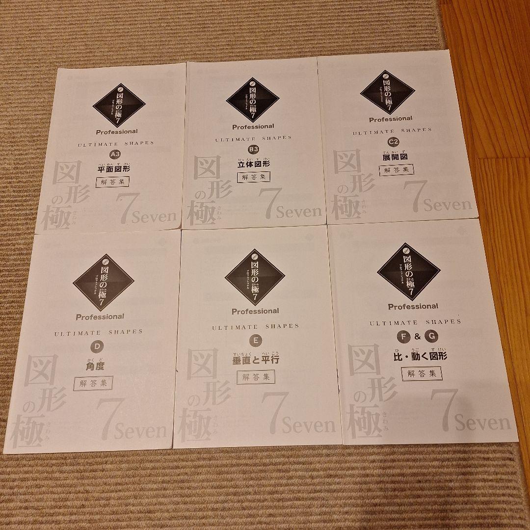 玉井式 図形の極 7 プロフェッショナル　6冊セット