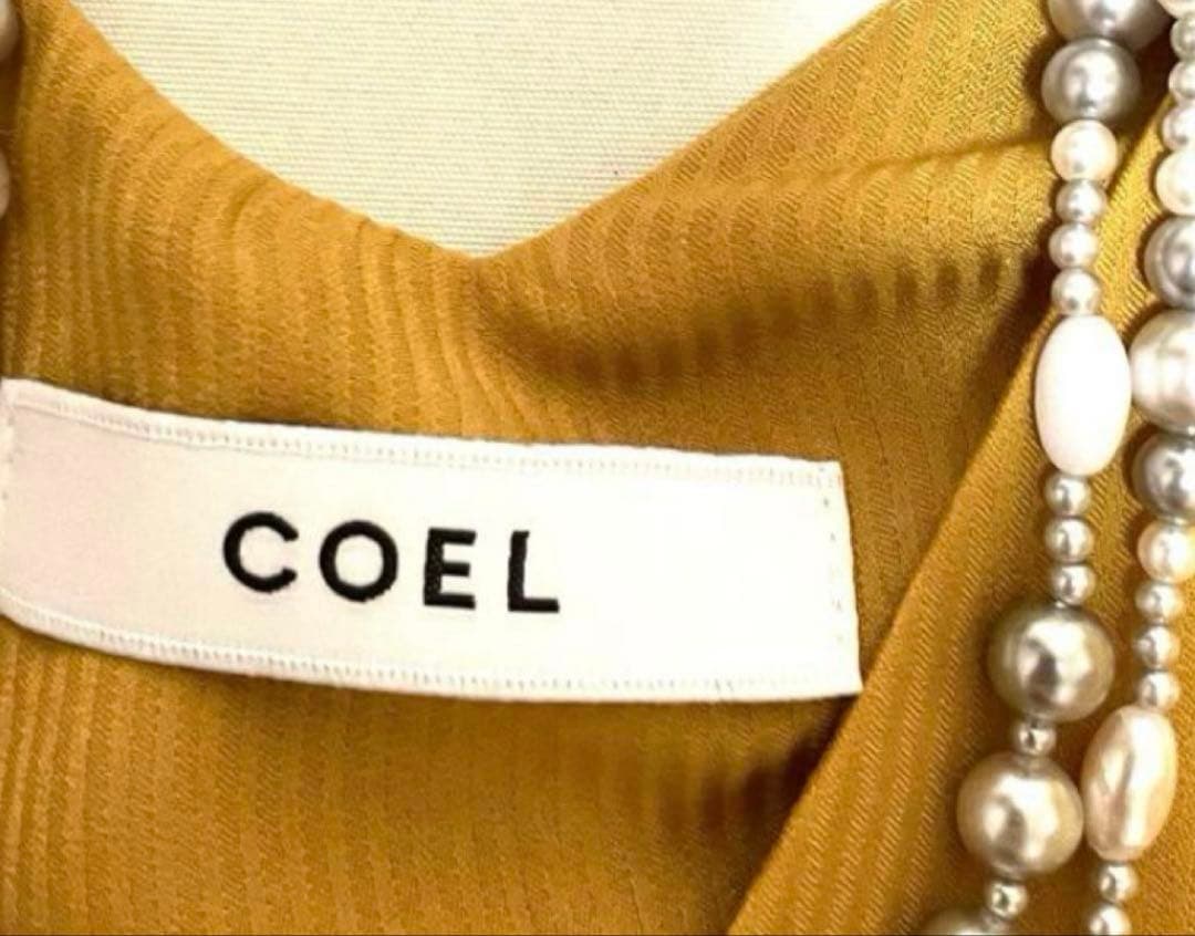 【新品未使用タグ付き 】COEL ロングワンピース サイズ38 イエローカラー