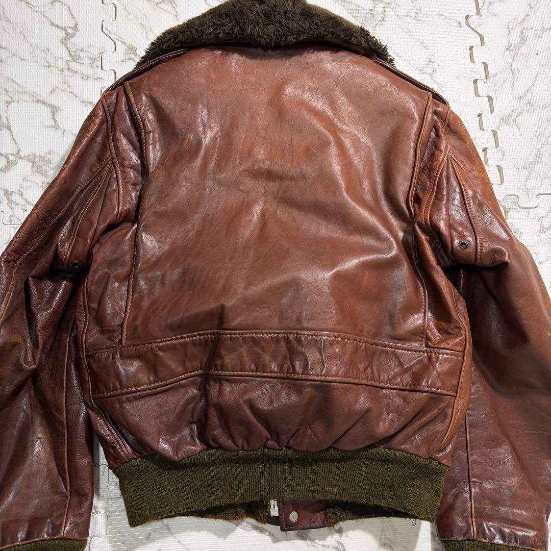80\"s/雰囲気抜群✨schott G-1 フライトジャケット 茶 40size
