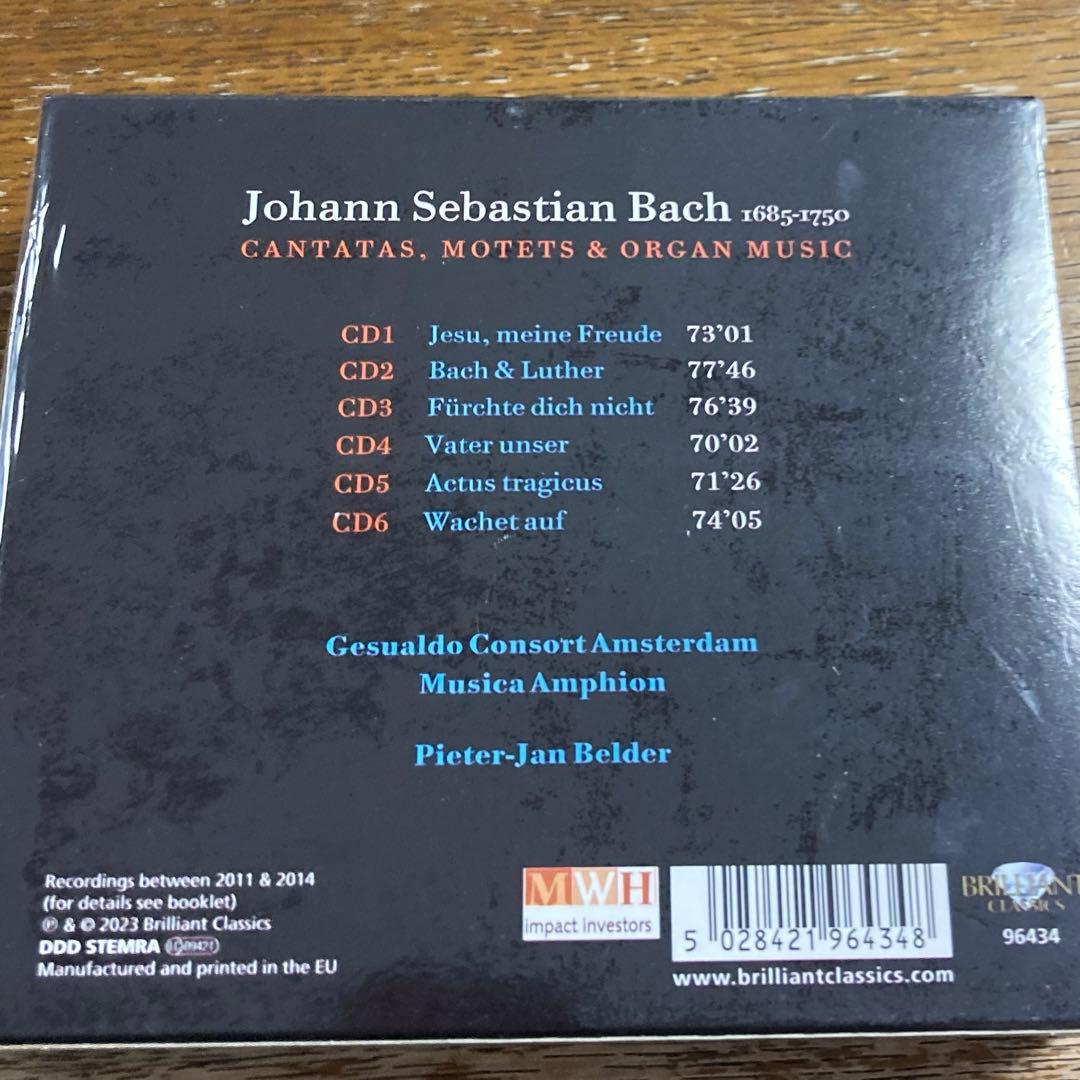 バッハ　カンタータ・モテット・オルガン作品集　６CD