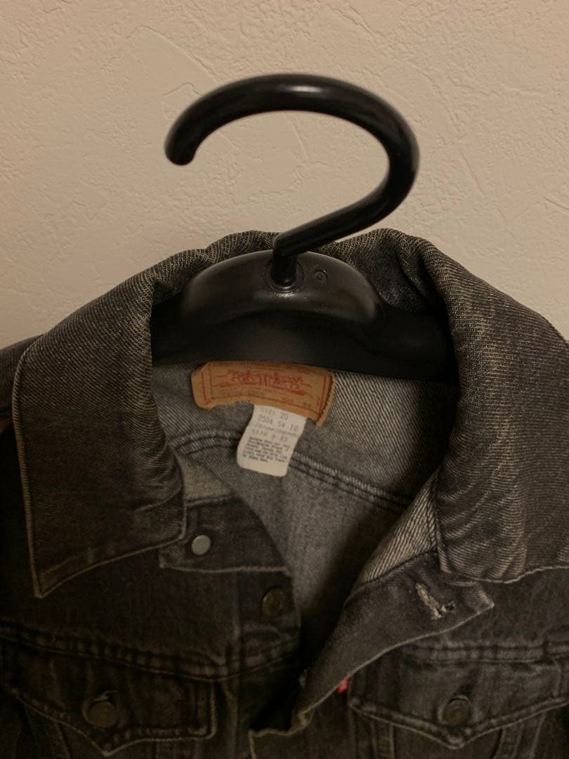 80s Levi's 70706 ブラックデニムジャケット 先染め usa製