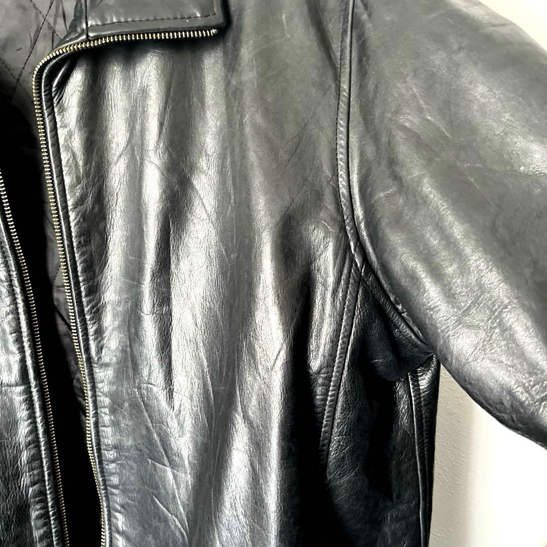 人気✨オールドギャップ　レザージャケット　スタンドカラー　L 本革　ブラック