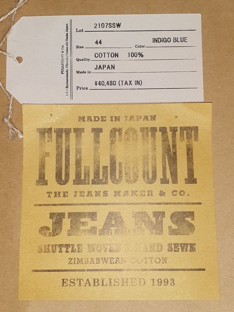 FULL COUNT 2107SSW Size44 フルカウント