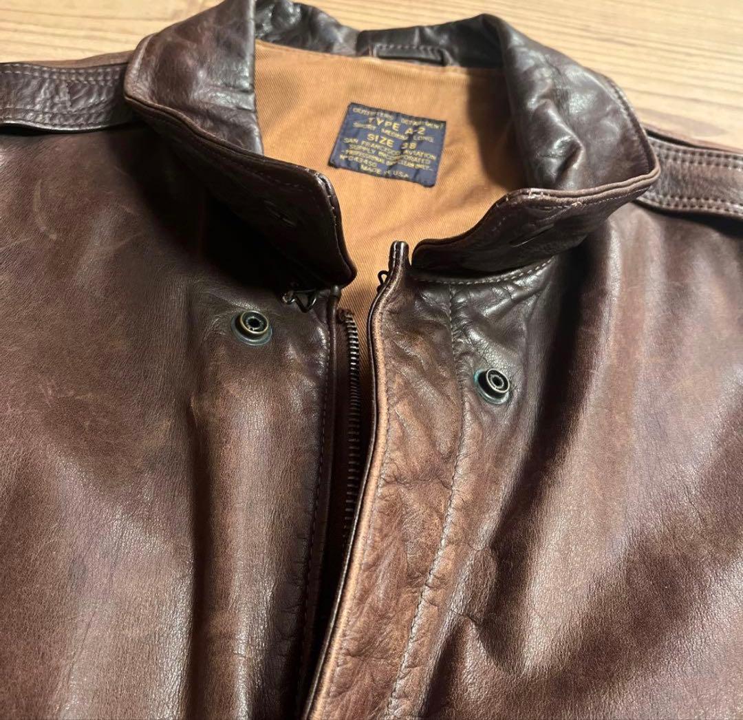 90s vintage a-2 USA製 フライトジャケット