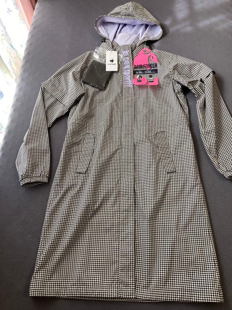 ♪新品ルコックle coq sportif レインコートWHBK L size