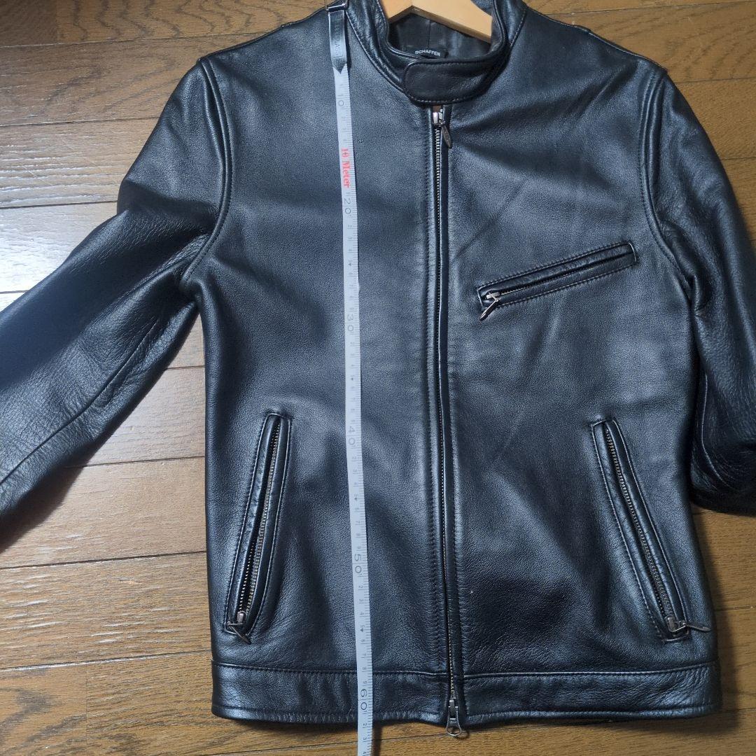SCHAFFEN ブラックライダースジャケット　1