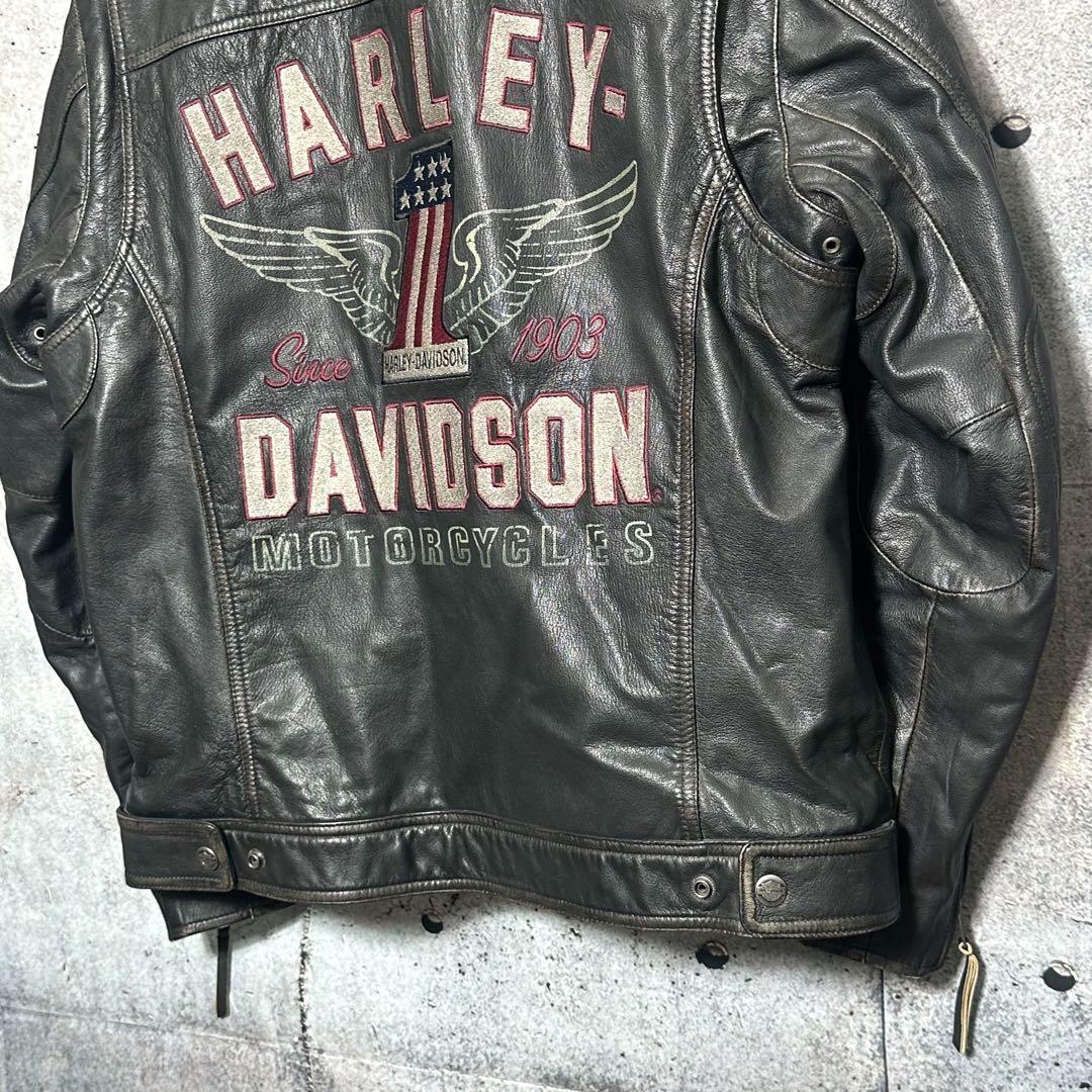 B*N様 ⭐️90s⭐️HARLEY DAVIDSON 山羊革　ライダースジャケ