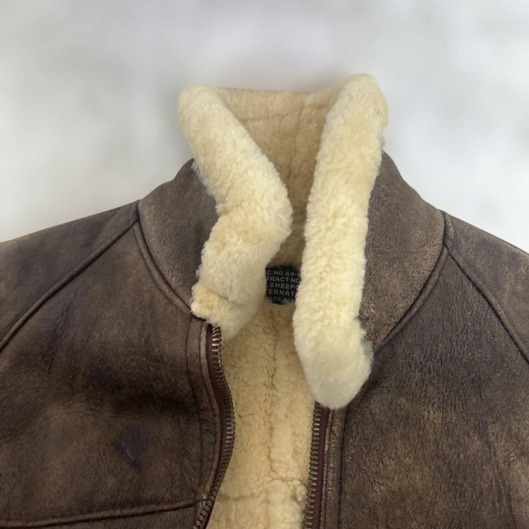 希少　ビンテージ USA製 B-6 US SHEEPSKIN Lサイズ程度