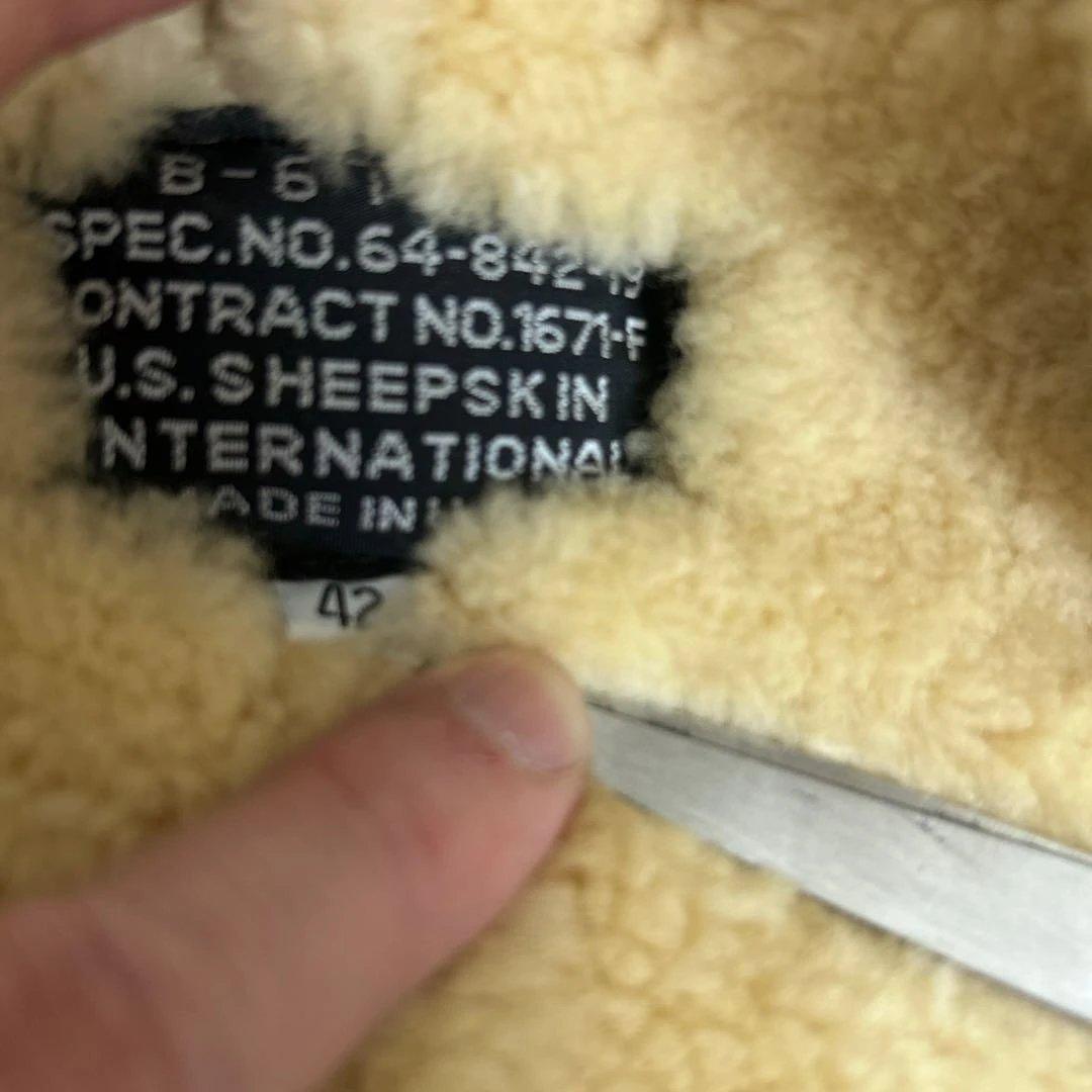希少　ビンテージ USA製 B-6 US SHEEPSKIN Lサイズ程度