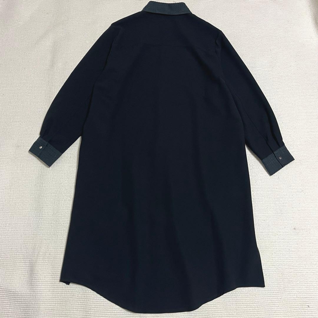 SUM1 STYLE スミスタイル　シャツワンピース　丸襟　銀釦　イアパピヨネ