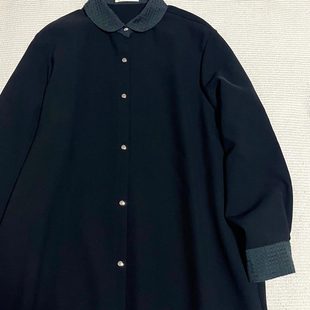 SUM1 STYLE スミスタイル　シャツワンピース　丸襟　銀釦　イアパピヨネ