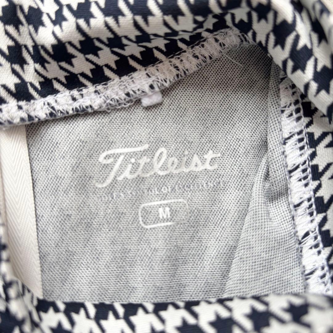 【美品】Titleist タイトリスト 千鳥孔子総柄 モックネック長袖シャツ M