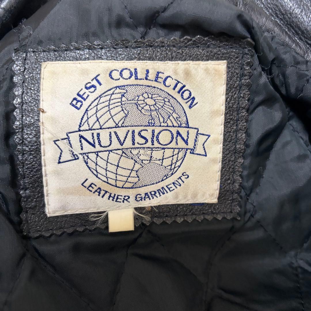 NUVISION レザージャケット 牛革 ライダース 短丈 y2k
