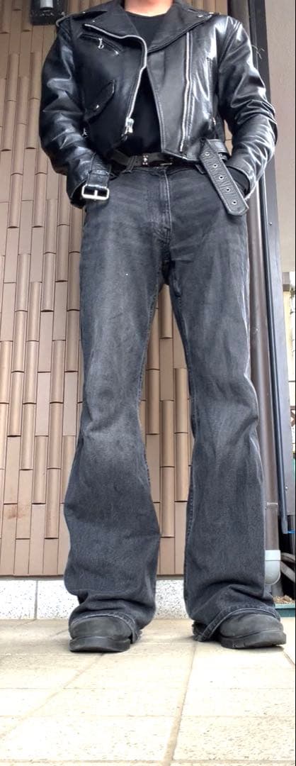 NUVISION レザージャケット 牛革 ライダース 短丈 y2k