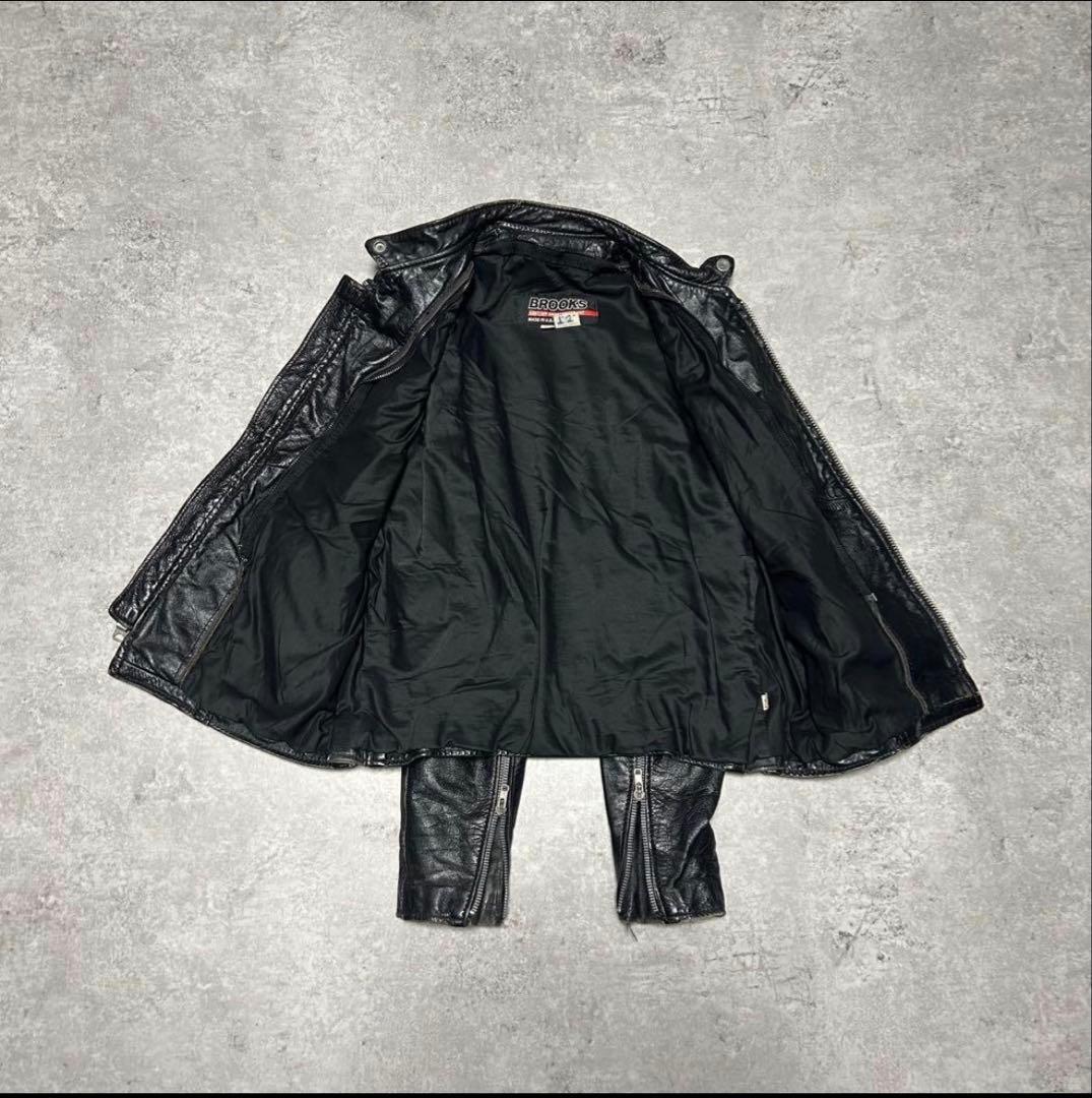 じ*ー様 80s BROOKS USA製 シングル レザージャケット　本革