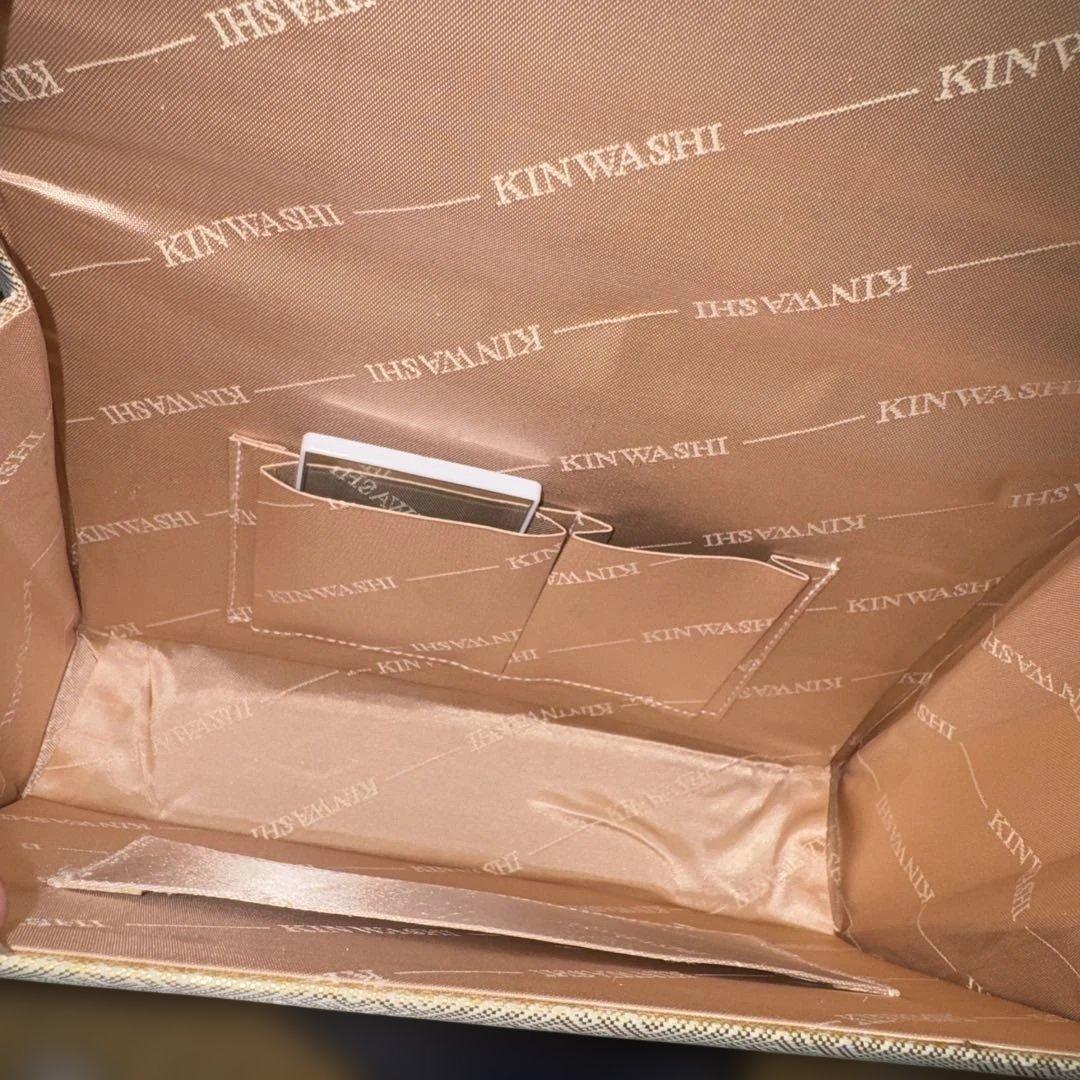 キンワシ印のゴールドカラー草履バッグセット
