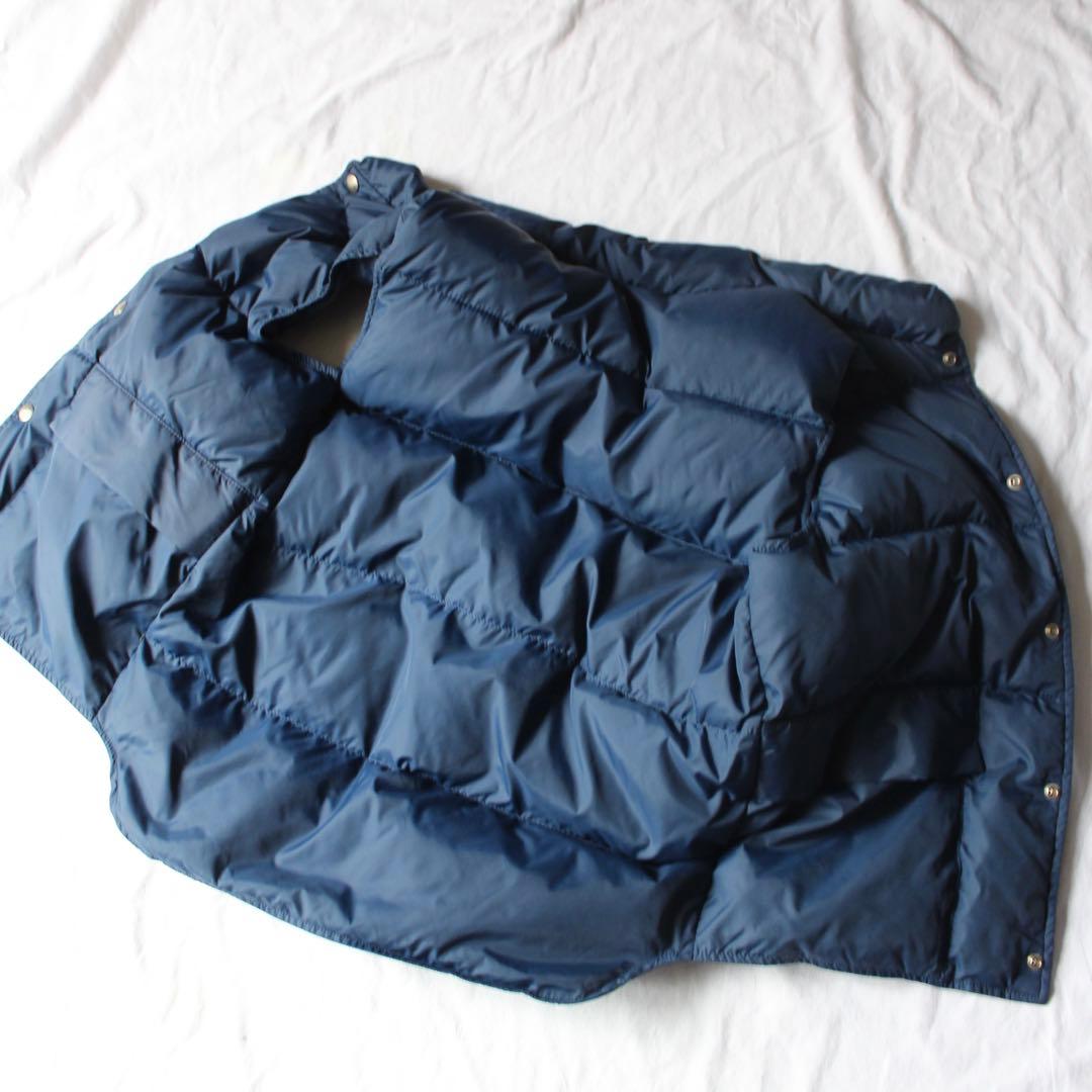 美品 80s Woolrich ダウンベスト ブルー usa製 ナイロン S 青