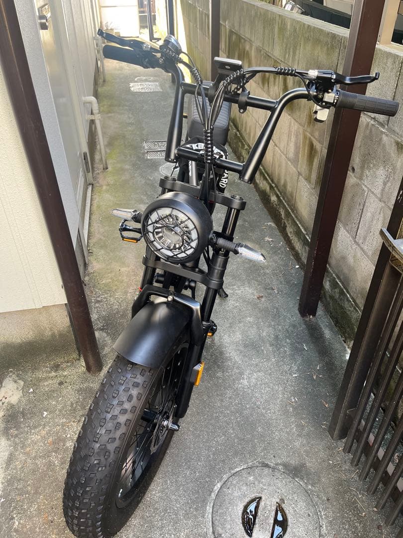 電動アシスト自転車 20インチ 極太タイヤ シマノ7ブラック 005
