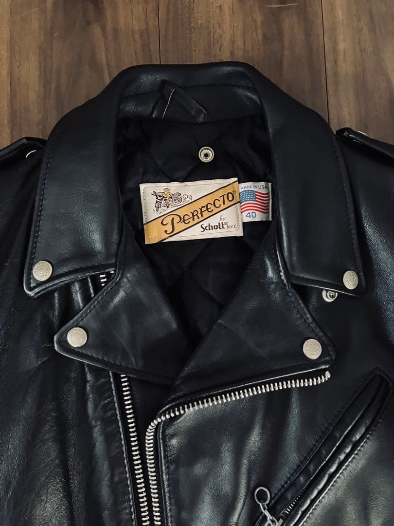 ショット SCHOTT 618ダブルライダースジャケット　牛革　サイズ40
