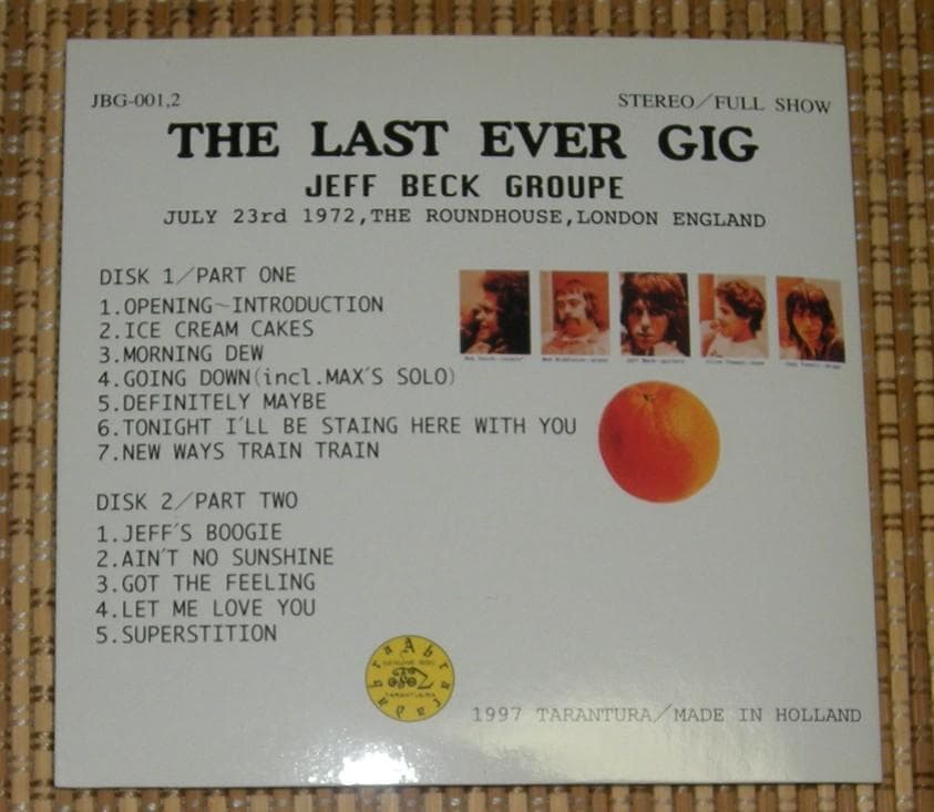 JBG / THE LAST EVER GIG　(Tarantura)