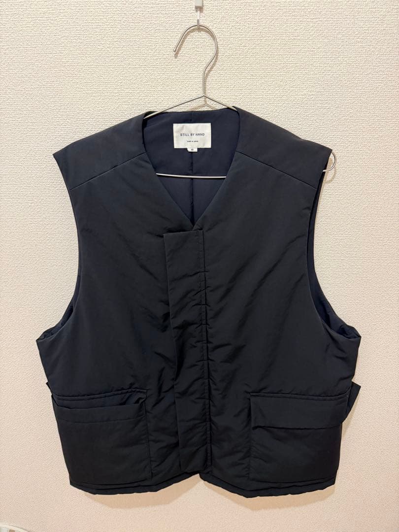 STILL BY HAND 撥水性ポリエステル素材 中綿ベスト