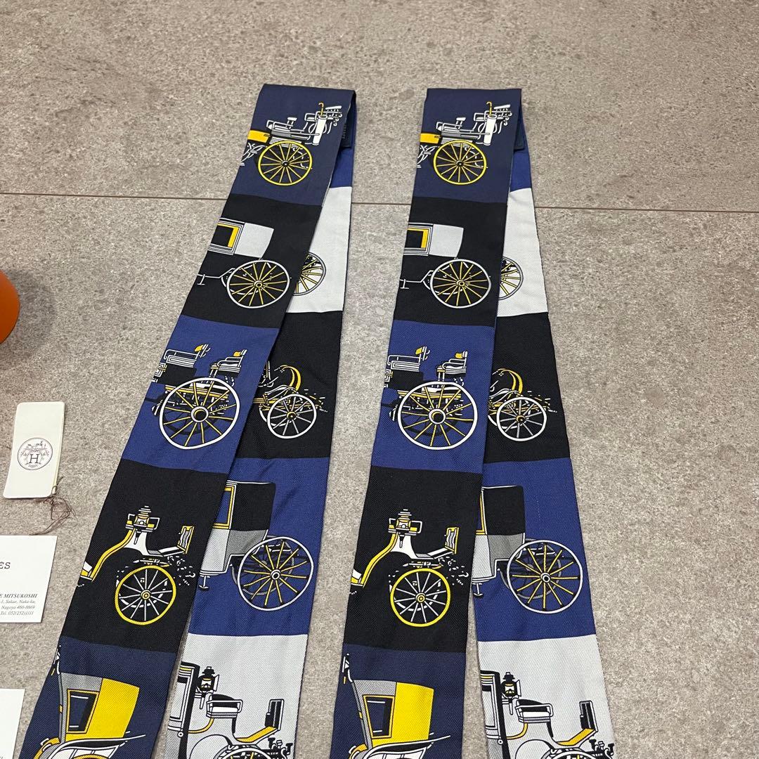【値下げ】21SS エルメス ツイリー 馬車柄 2本セット 正規品